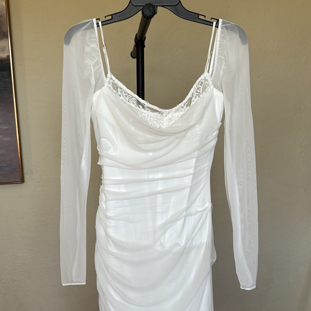 HOUSE OF CB M D-DD  'Katarina' White Maxi Dress‎ NWOT size M - Picture 7 of 17